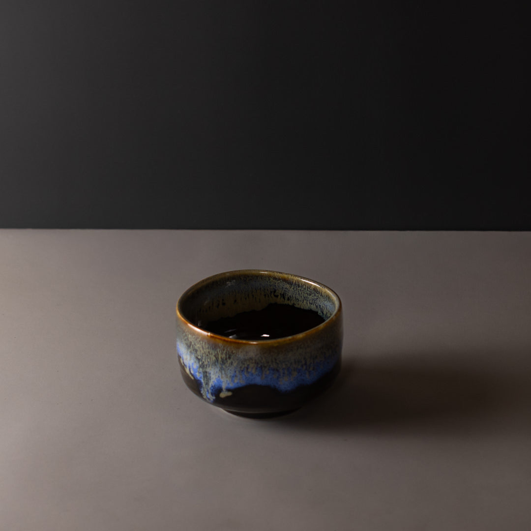 Matcha Tea Bowl Blue Drip 400ml