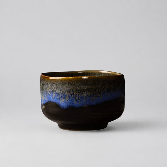 Matcha Tea Bowl Blue Drip 400ml