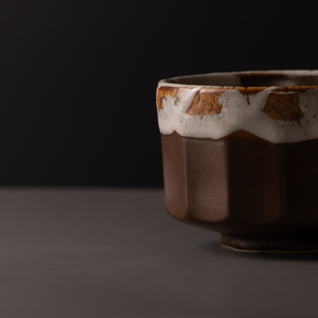 Matcha Tea Bowl Metallic Rust 400ml