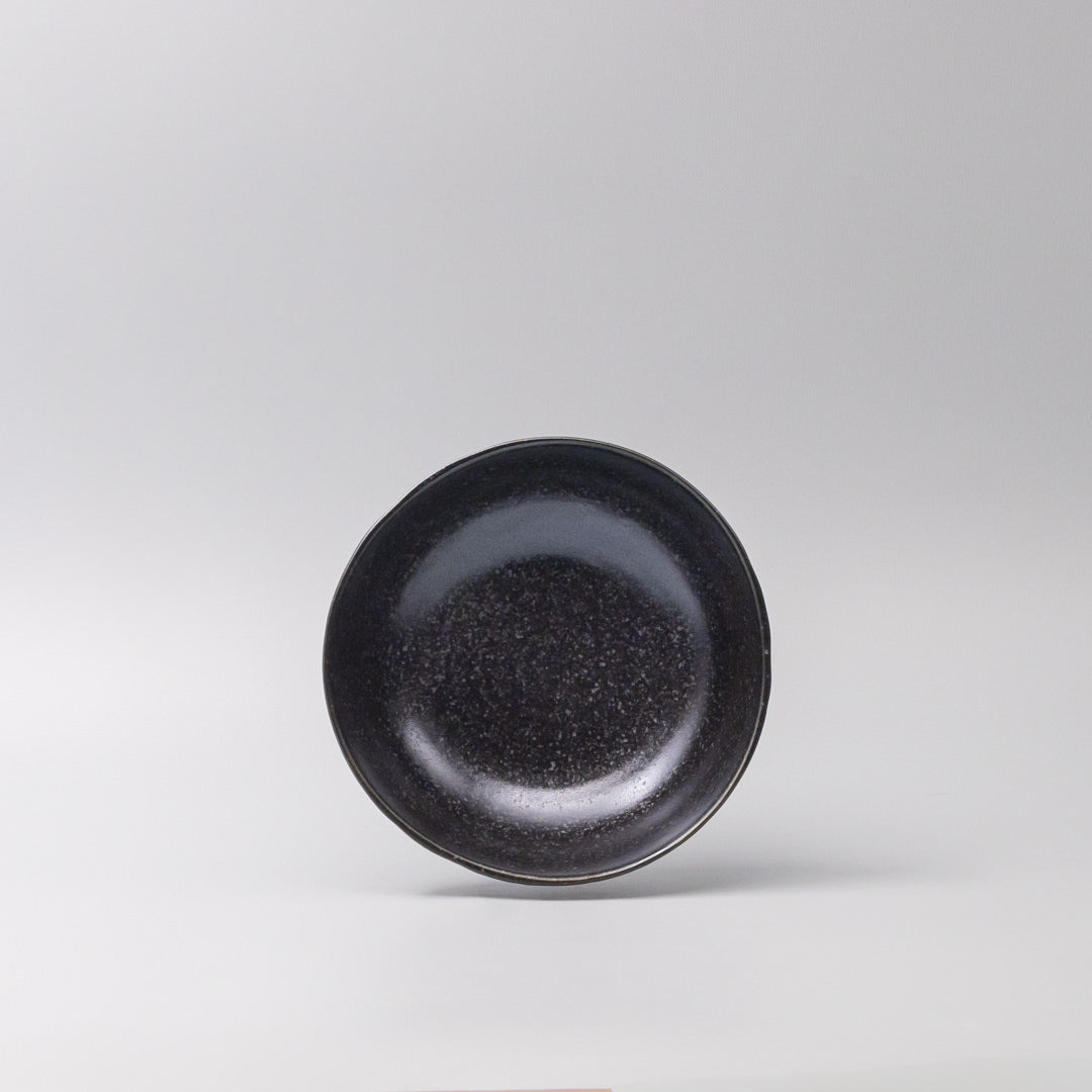 Matt Black Uneven Bowl 17cm