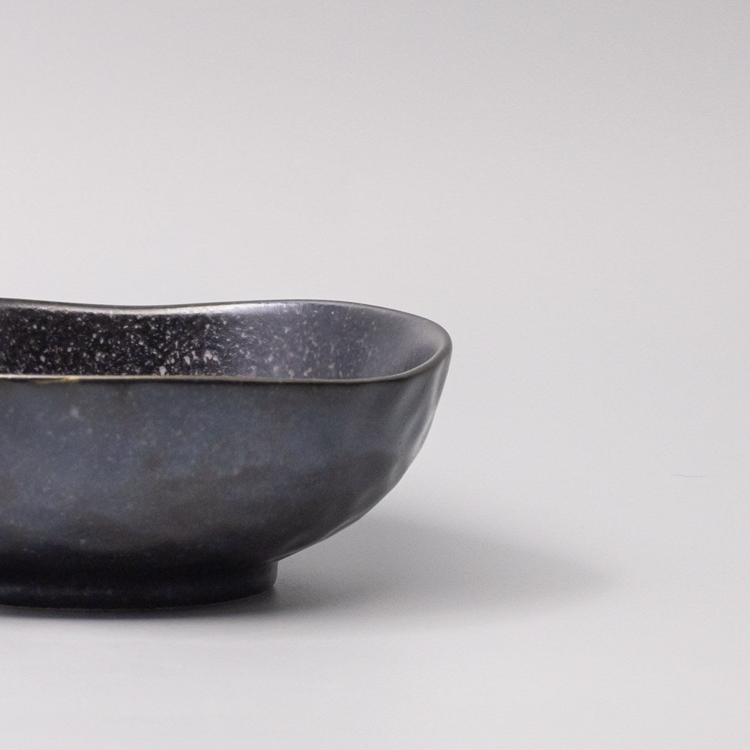 Matt Black Uneven Bowl 17cm