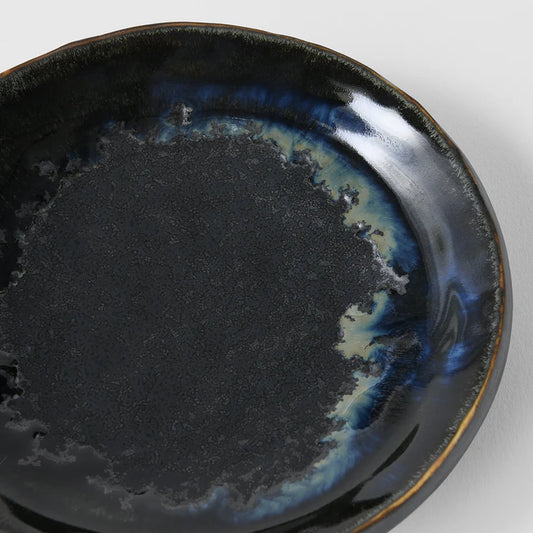 Matt W' Shiny Black Edge Saucer 13cm