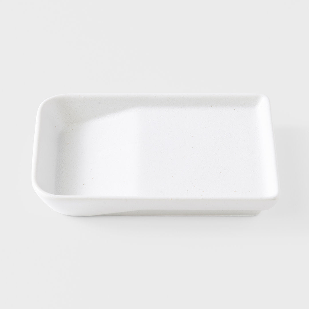 Matt White Sauce Dish 30ml