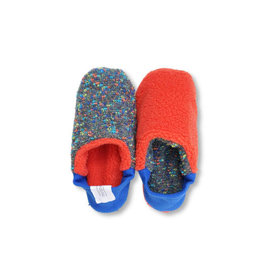 Merippa Midnight Fancy Pile x Coral Vintage Sheep Boa Japanese Slippers