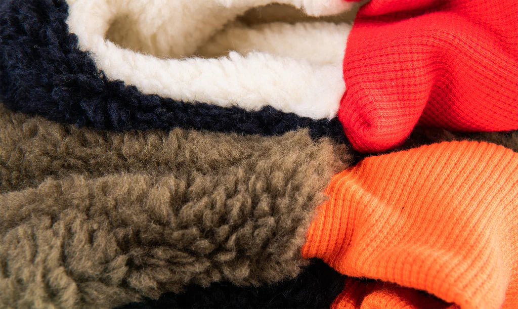 Merippa Cotton Wool Border x Dark Check Japanese Slippers