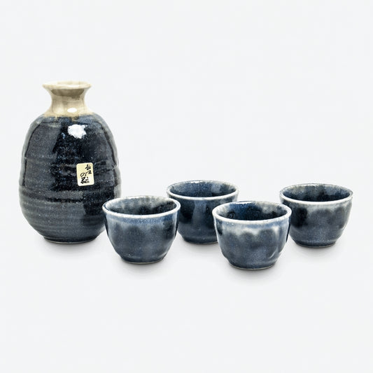 Midnight Blue Sake Gift Set for Four 300ml