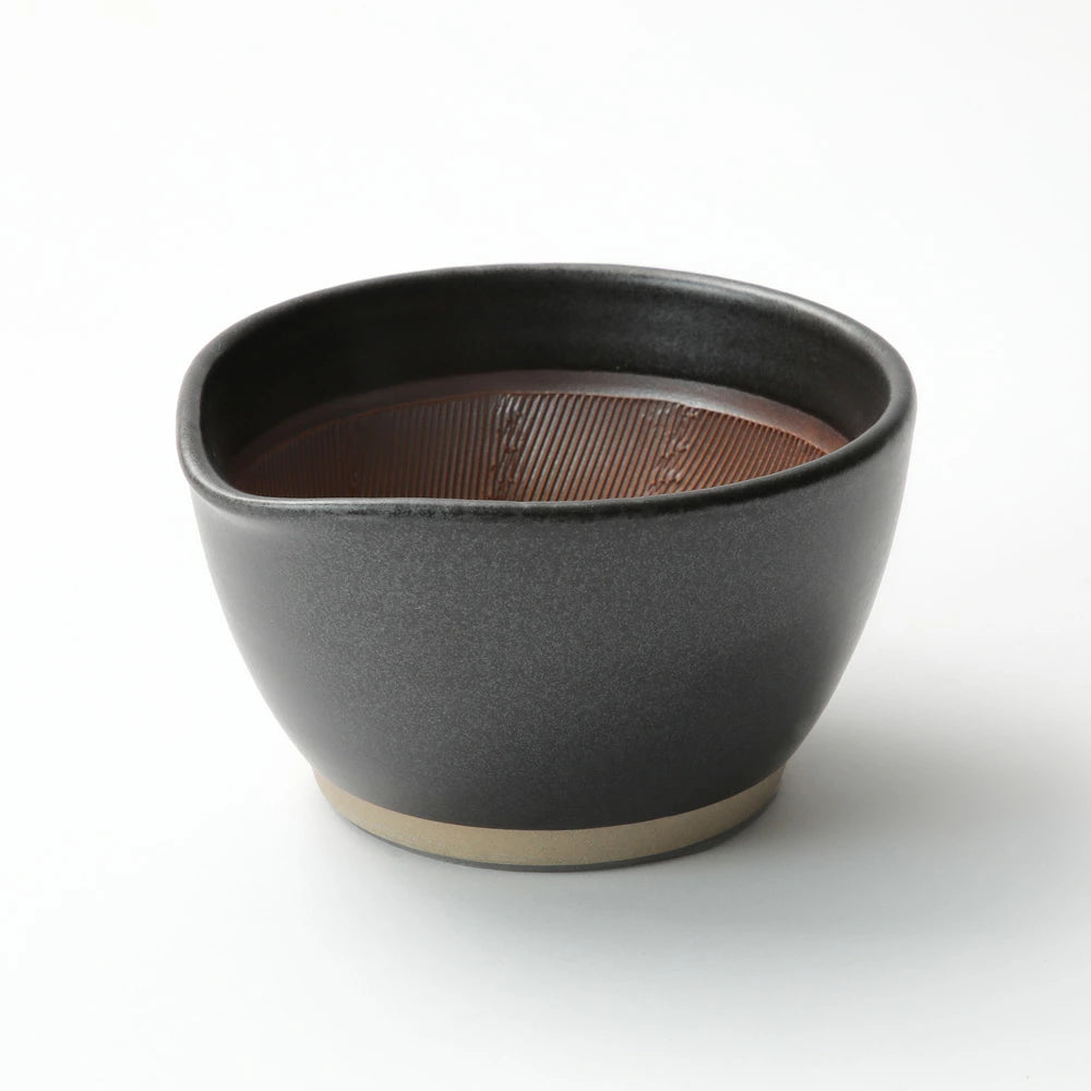 Motoshige Japanese Suribachi Black Mortar & Pestle Set 11cm