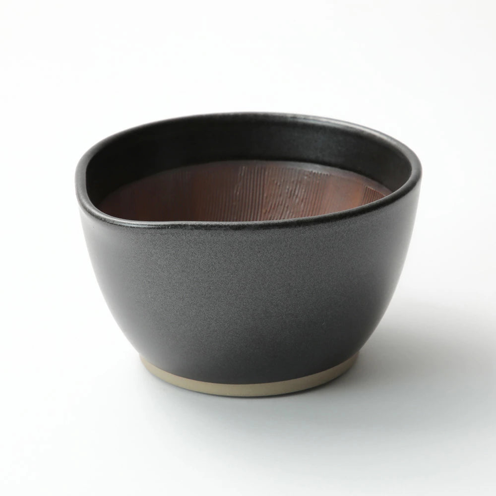 Motoshige Japanese Suribachi Black Mortar & Pestle Set 14.5cm