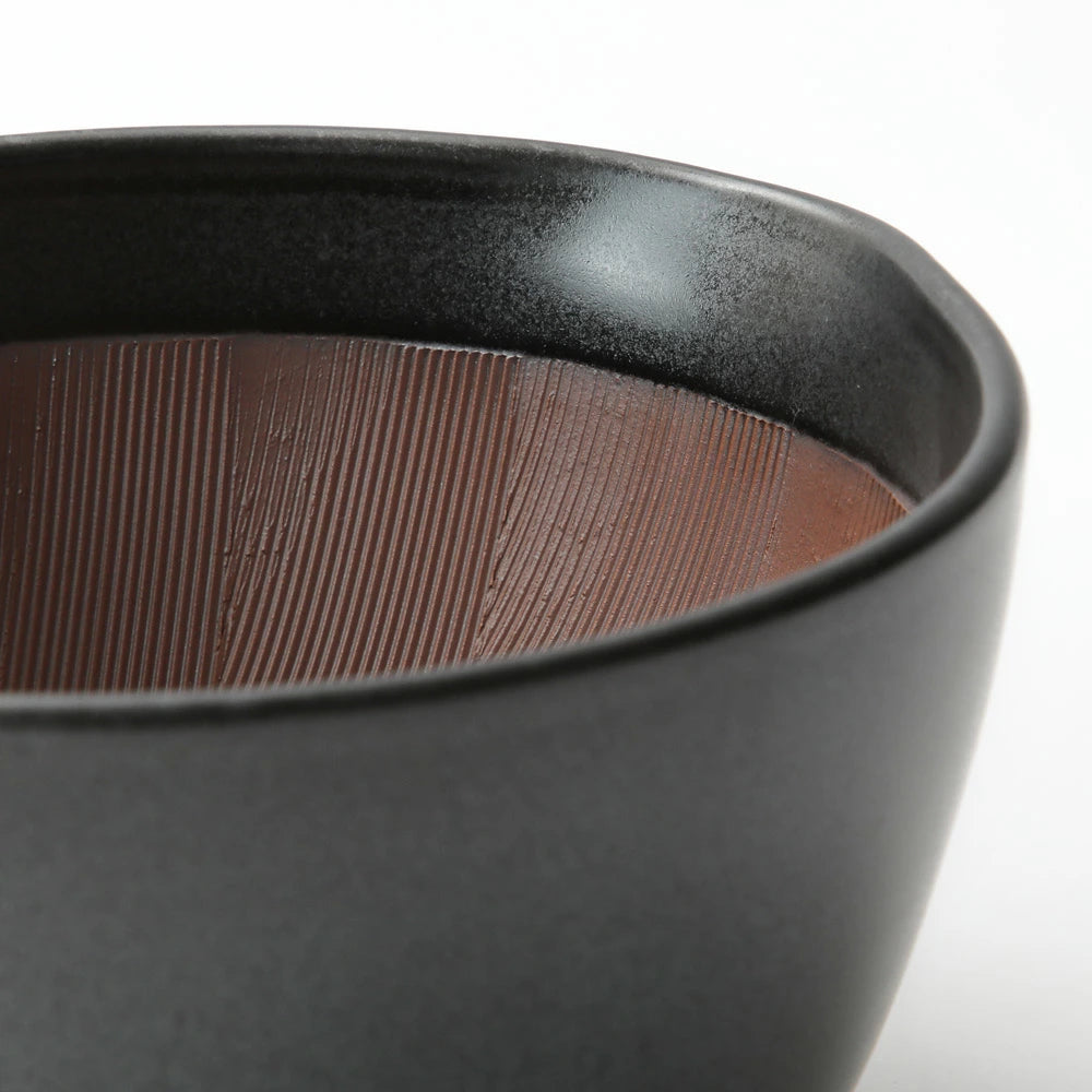 Motoshige Japanese Suribachi Black Mortar & Pestle Set 18cm