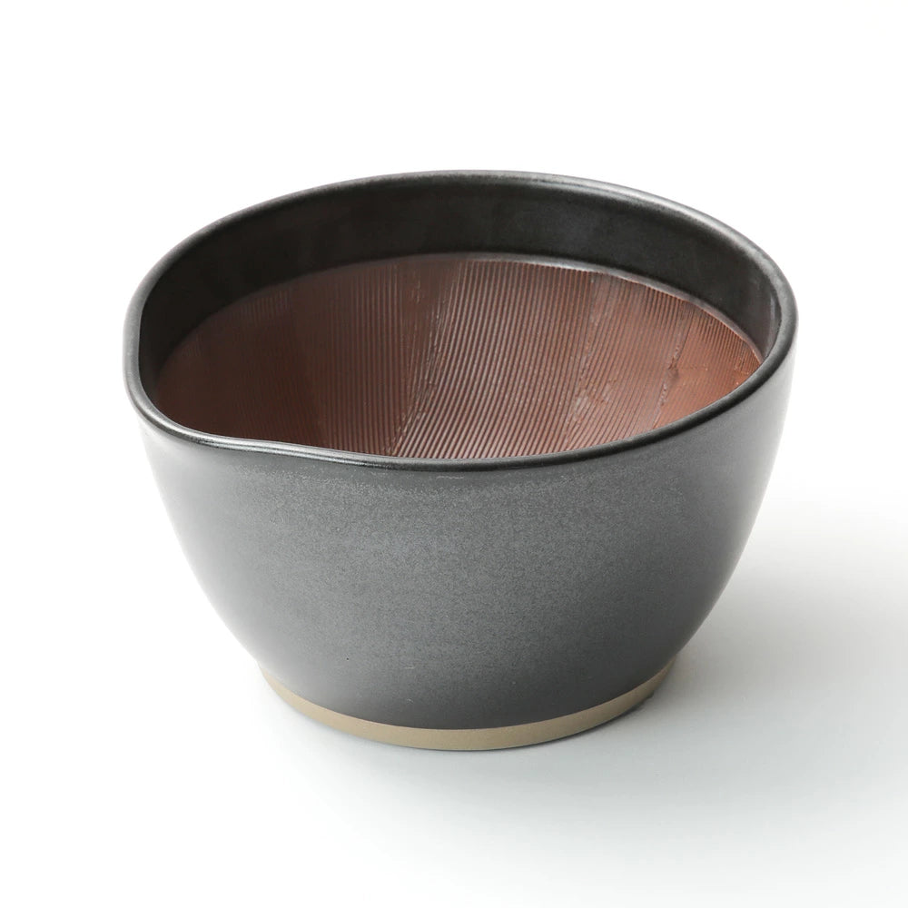 Motoshige Japanese Suribachi Black Mortar & Pestle Set 18cm