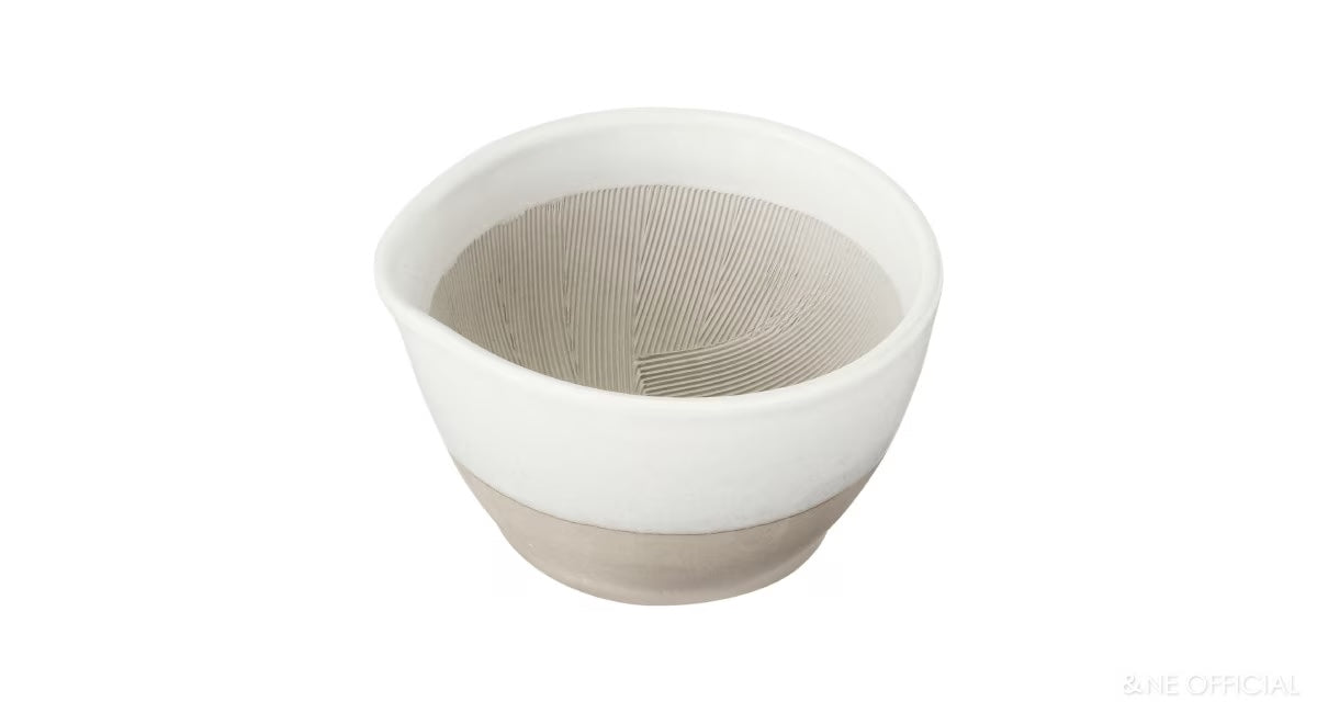 Motoshige Japanese Suribachi White Mortar & Pestle Set 11cm