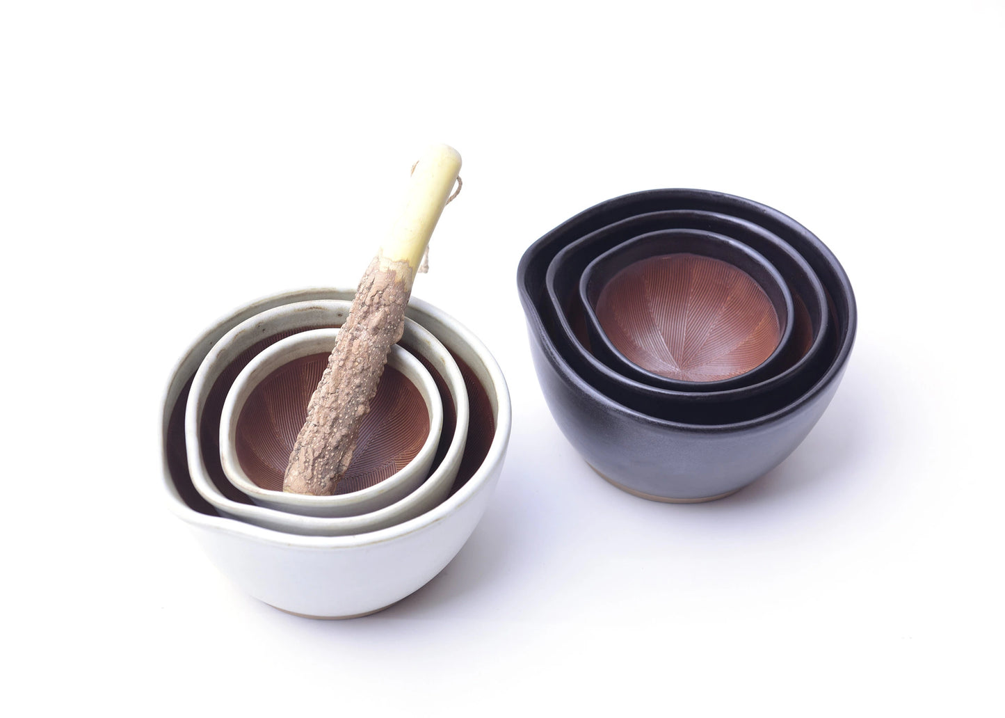 Motoshige Japanese Suribachi White Mortar & Pestle Set 14.5cm