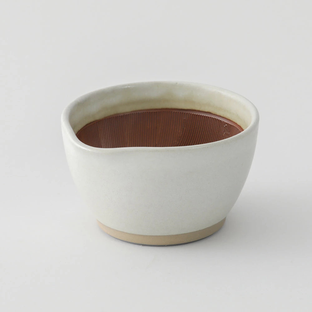 Motoshige Japanese Suribachi White Mortar & Pestle Set 18cm