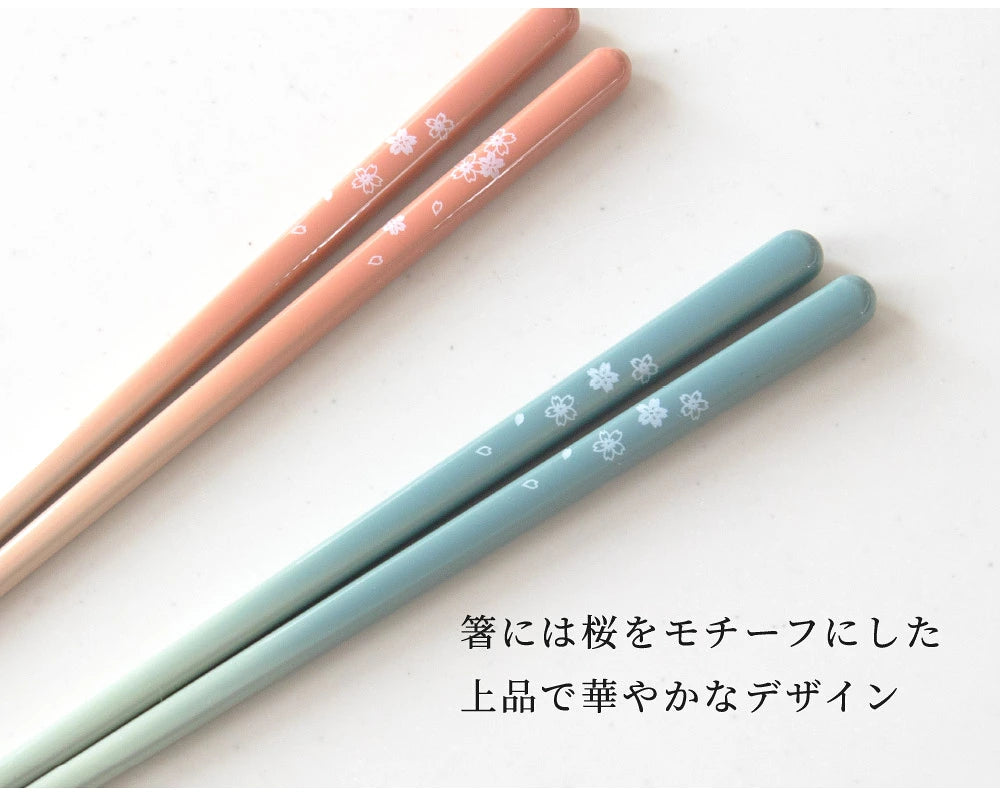 Mt. Fuji & Sakura Couple Chopstick Gift Set with Chopstick Rests