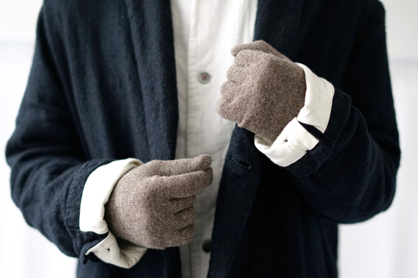 Merino Wool Gloves - Charcoal