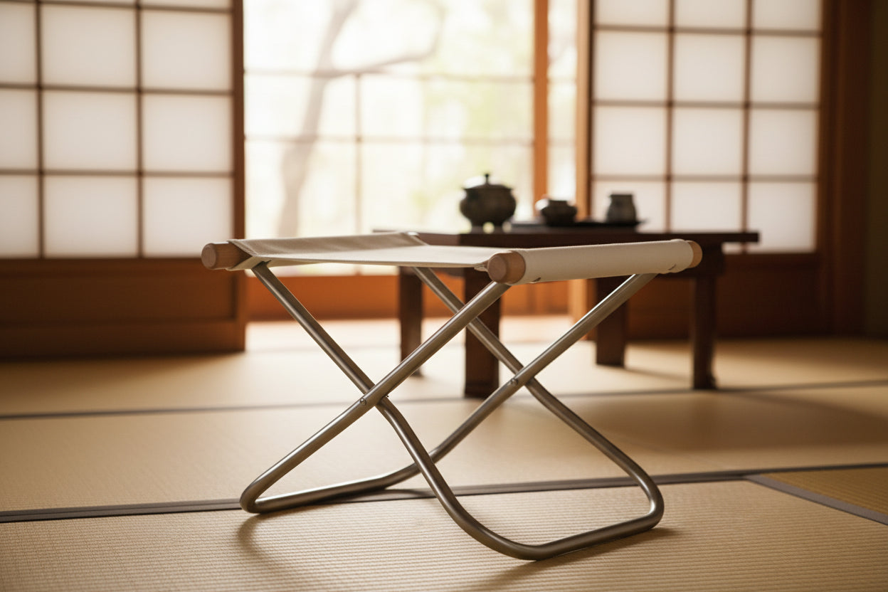 Nychair X Japanese Ottoman - Natural White – Made In Japan UK
