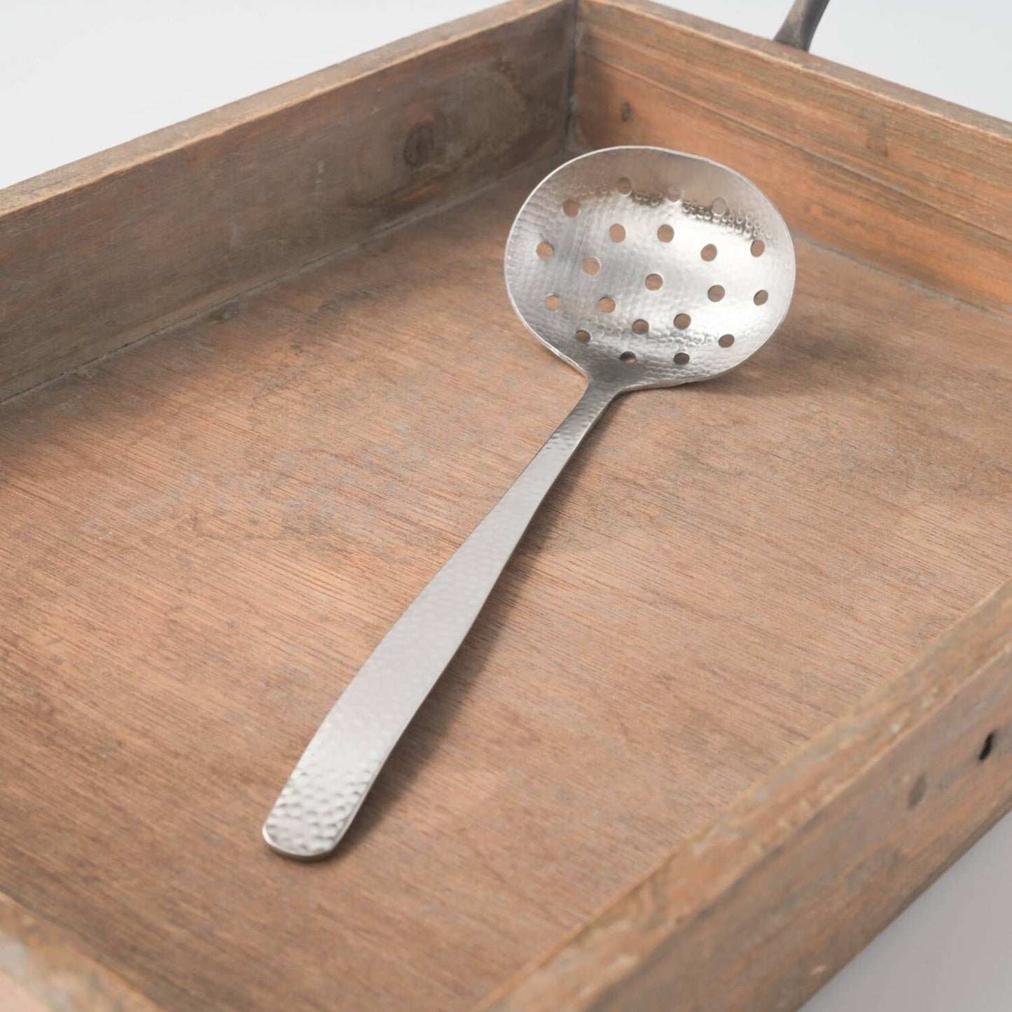 Nagomi Hammered Finish Medium Slotted Ladle 21cm