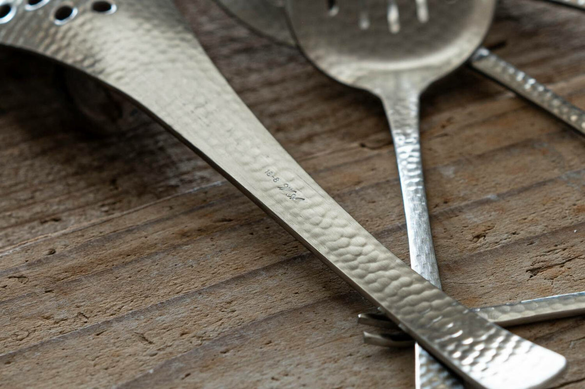 Nagomi Hammered Stainless Steel Porridge Spoon 17cm