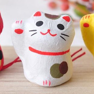 Noted Flowering Fortune Seed Paper Token - White Cat