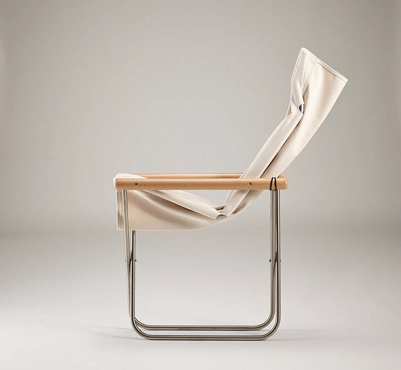 Nychair X Japanese Folding Lounge Chair - Natural White