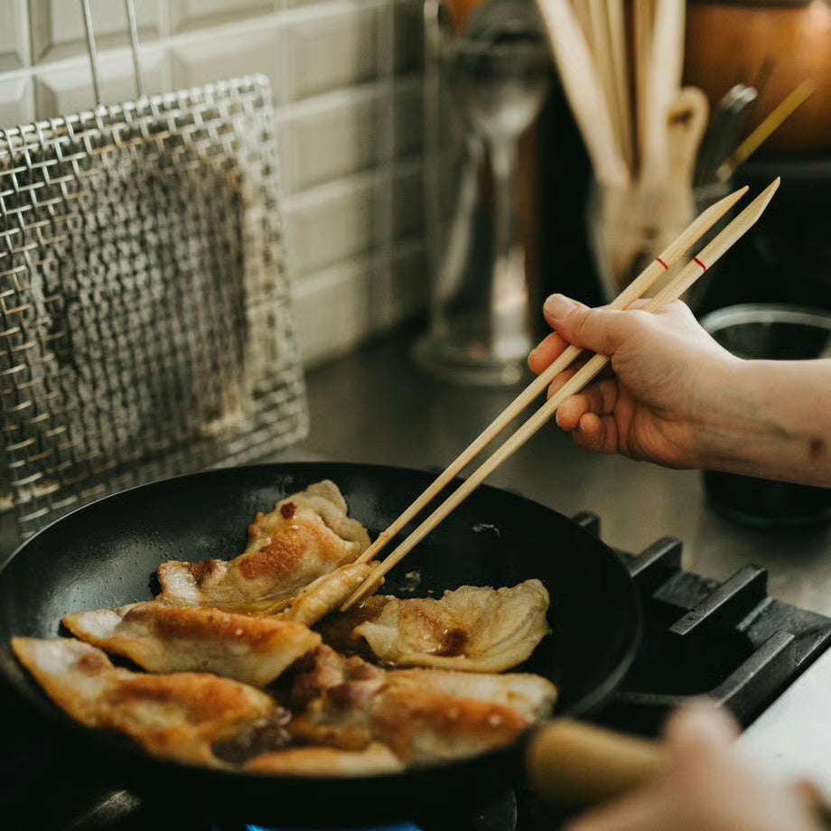 Okaeri Bamboo Cooking & Serving Chopsticks Set - 3 Pairs