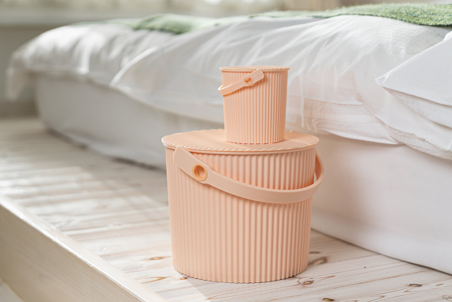 Hachiman Omnioutil baby Storage Bucket 0.7L - Pale Pink