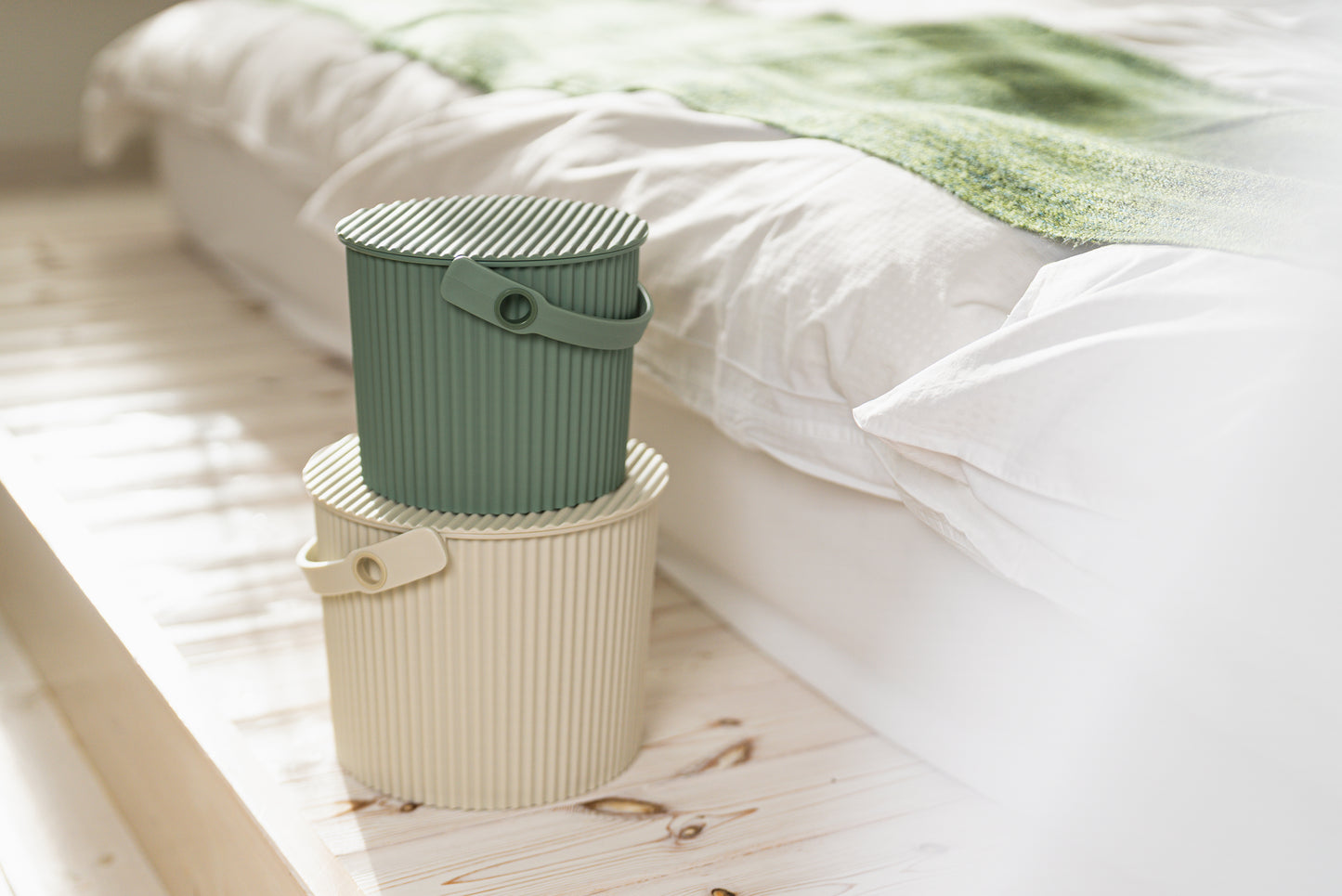 Hachiman Omnioutil baby Storage Bucket 0.7L - Pale Beige