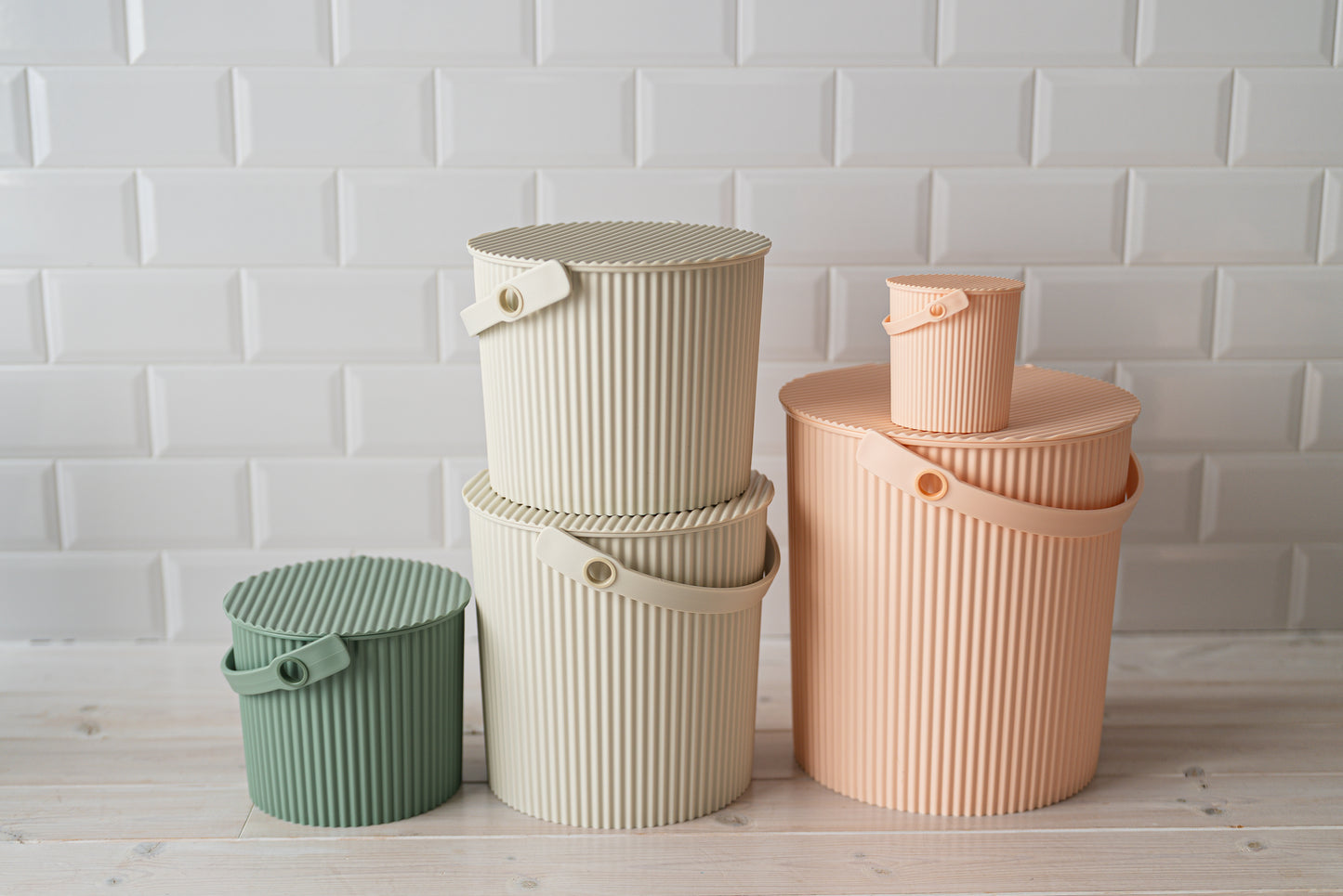 Hachiman Omnioutil mini Storage Bucket 4L - Pale Beige