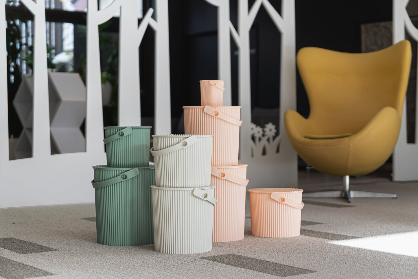Hachiman Omnioutil mini Storage Bucket 4L - Pale Beige