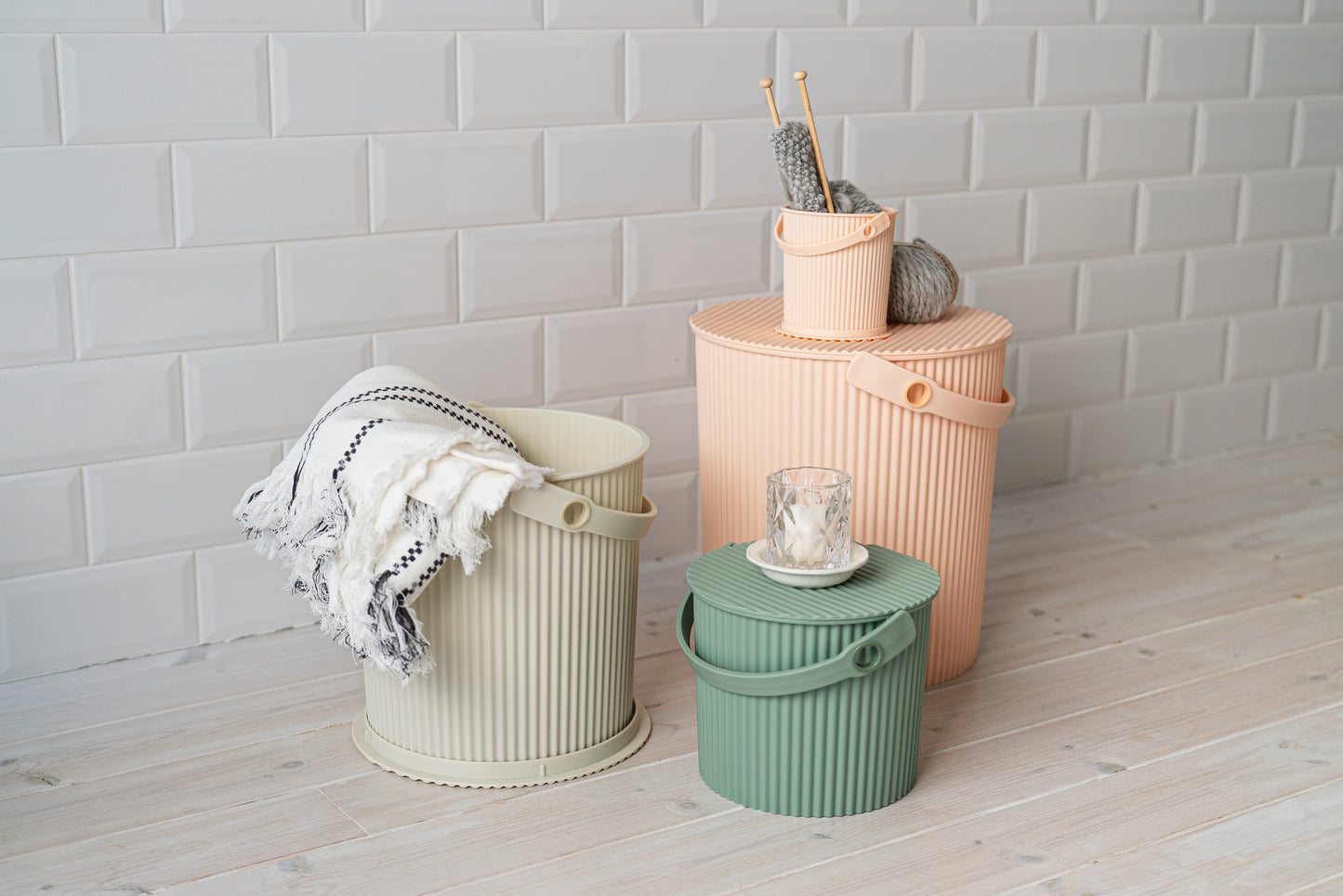 Hachiman Omnioutil mini Storage Bucket 4L - Pale Beige
