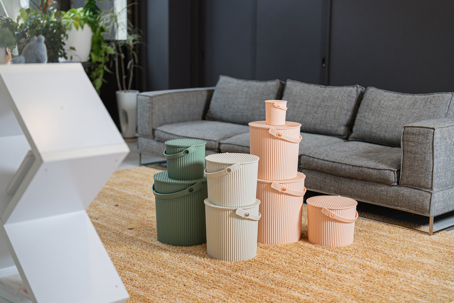Hachiman Omnioutil mini Storage Bucket 4L - Pale Beige