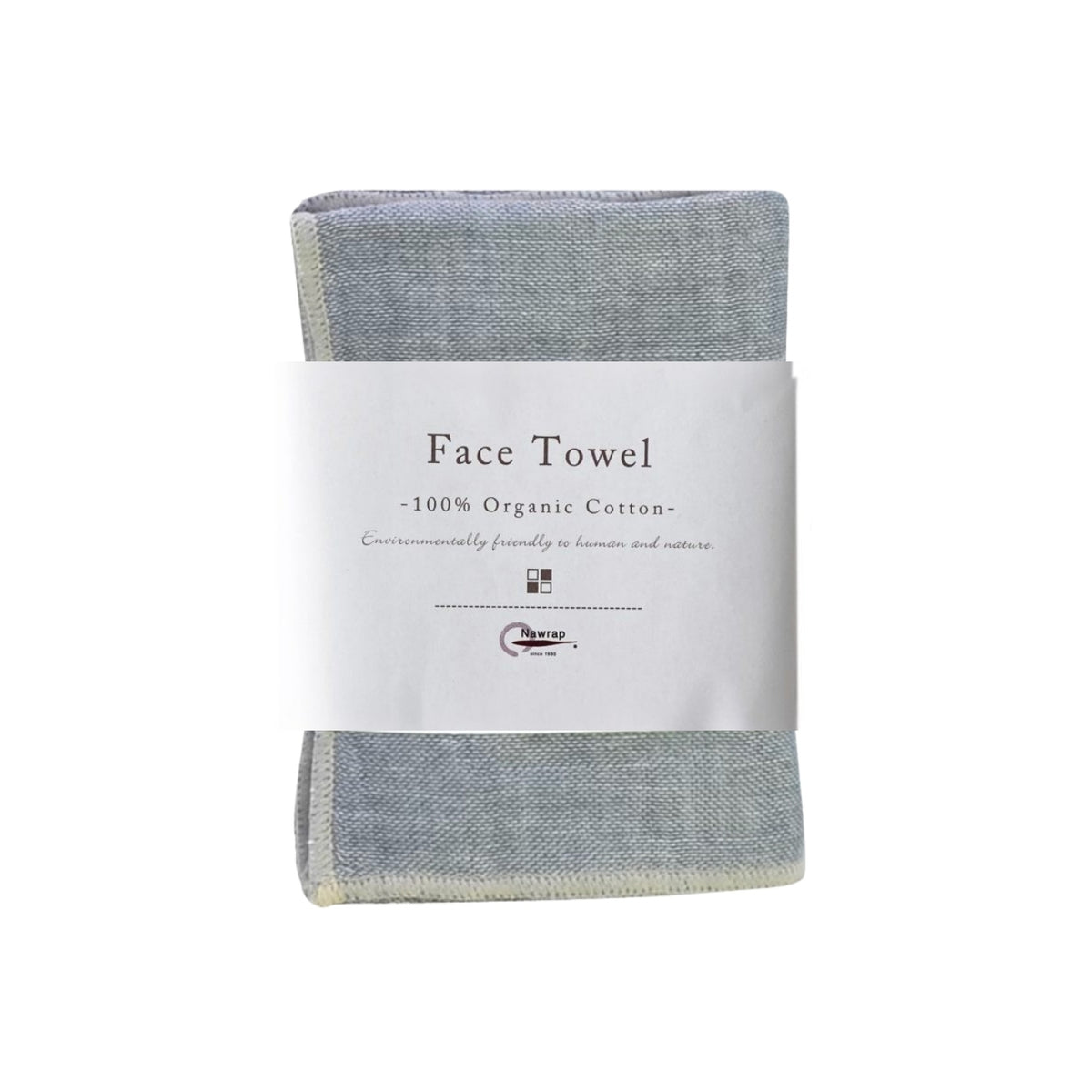 Organic Cotton Face Towel - Navy