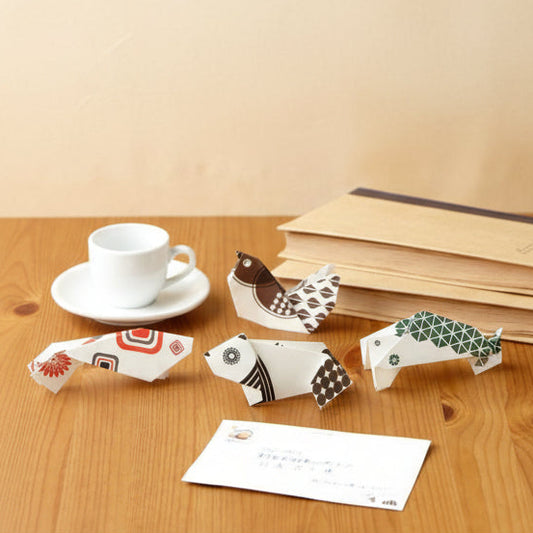 Ori-Hagaki Japanese Geometric Origami Animal Postcard Set