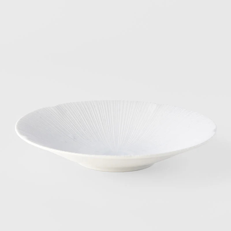 Ice Drift White Shallow Bowl 22cm