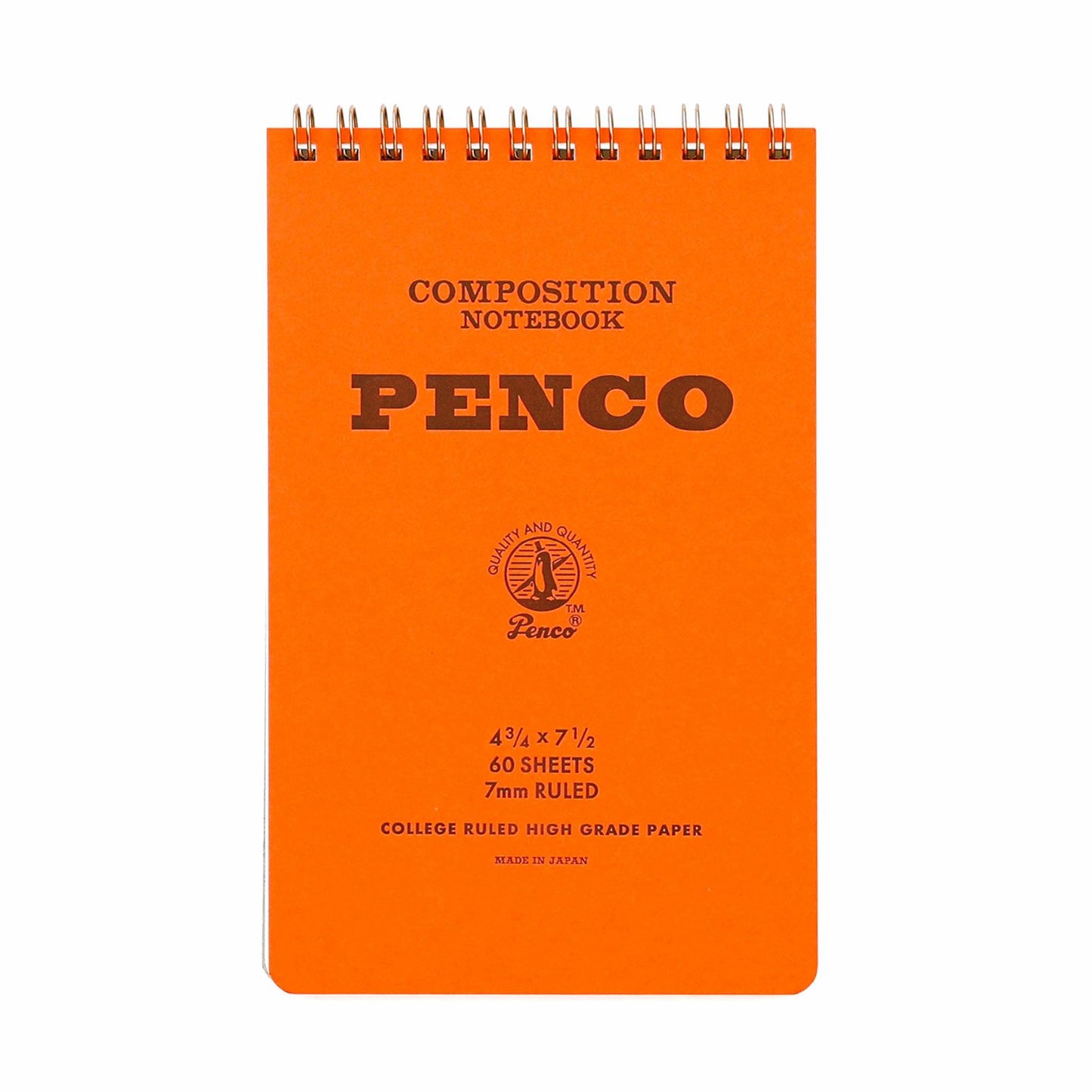 Penco Coil Lined Notepad M - Orange