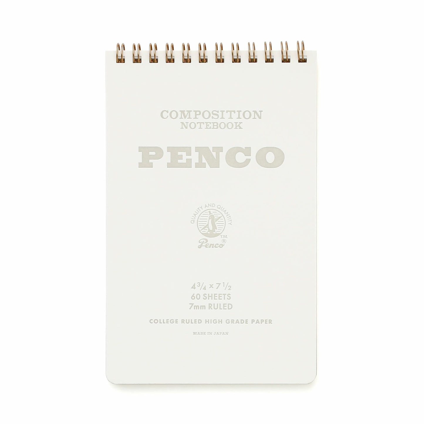 Penco Coil Lined Notepad M - White