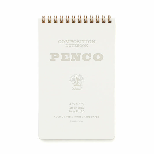 Penco Coil Lined Notepad M - White
