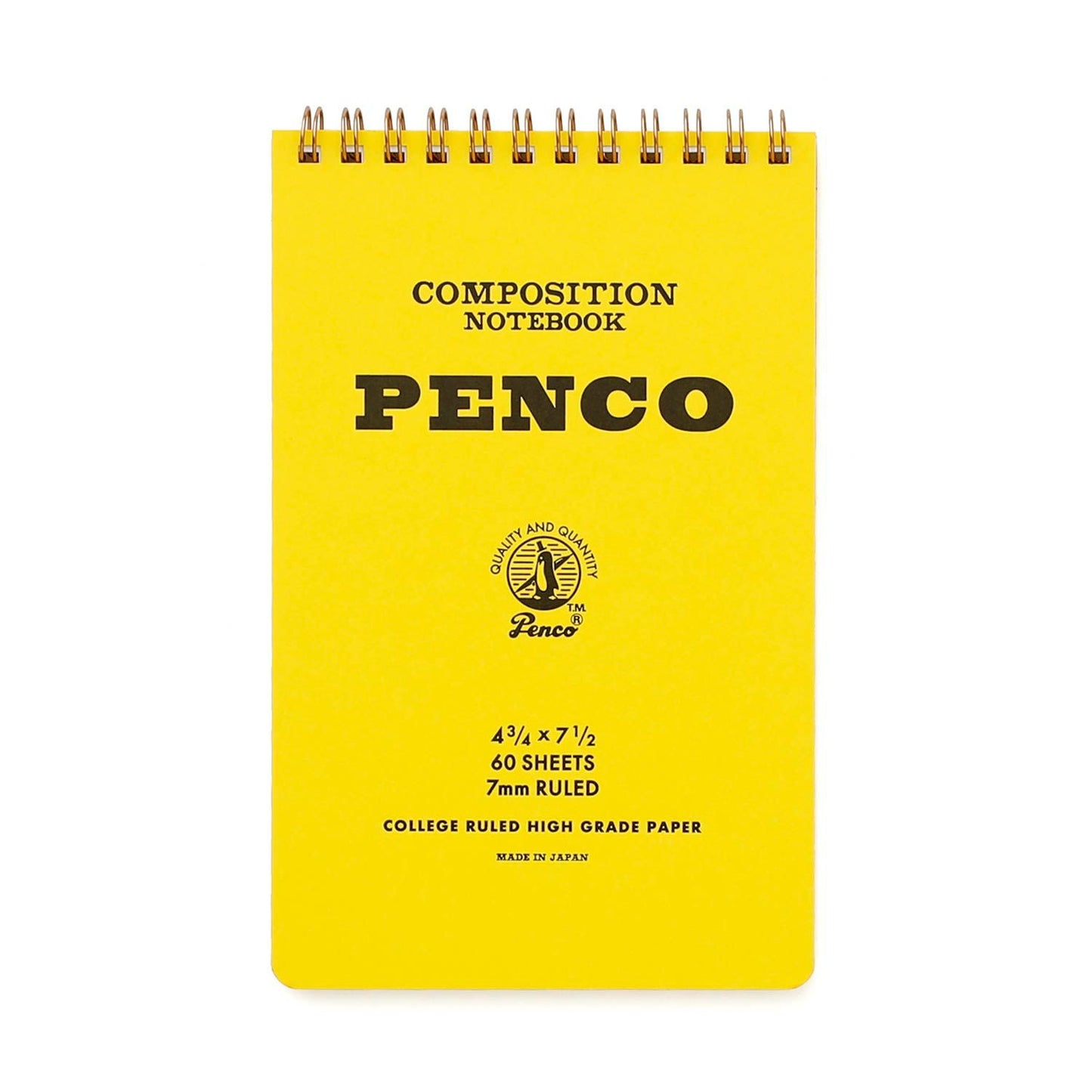 Penco Coil Lined Notepad M - Yellow