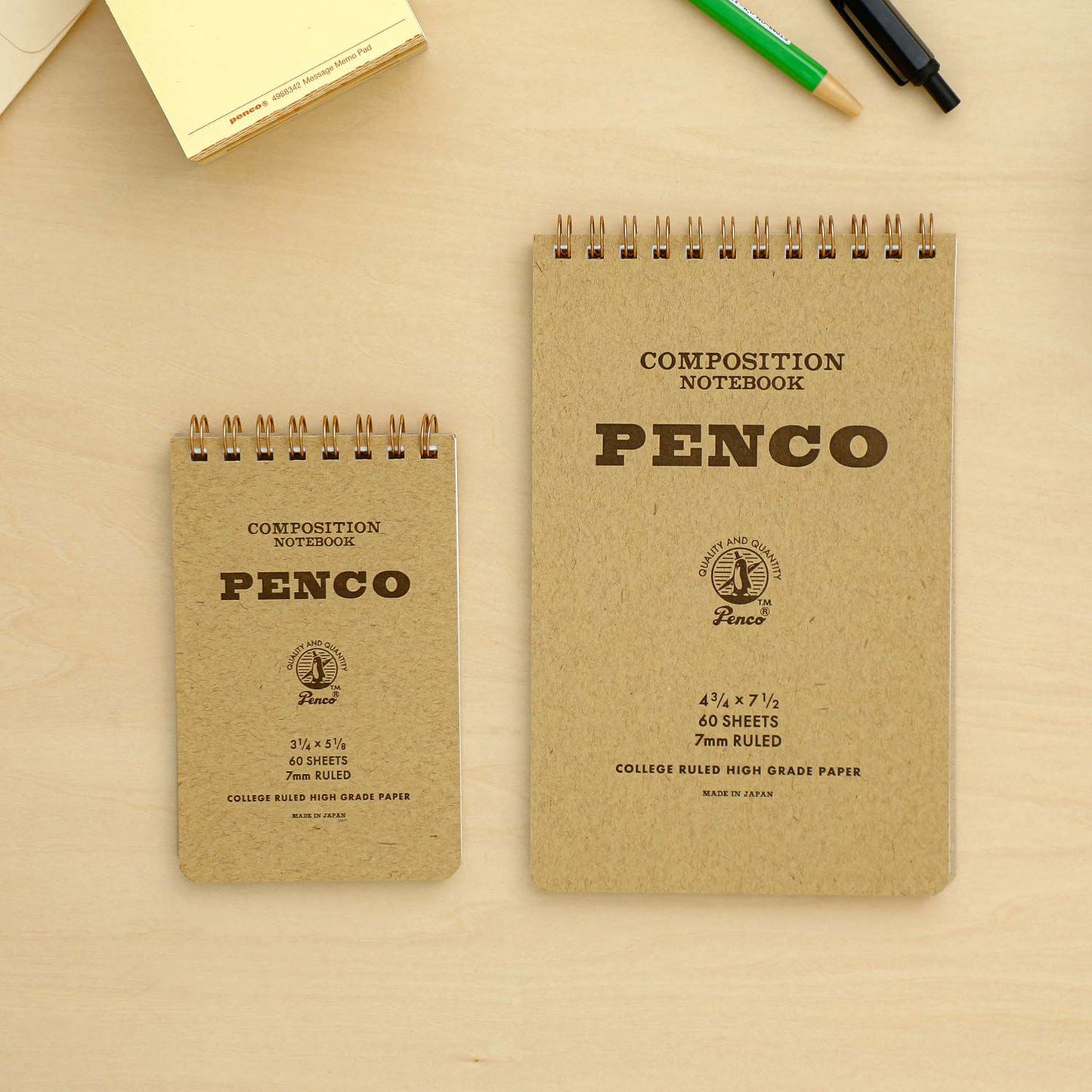 Penco Coil Lined Notepad M - Blue