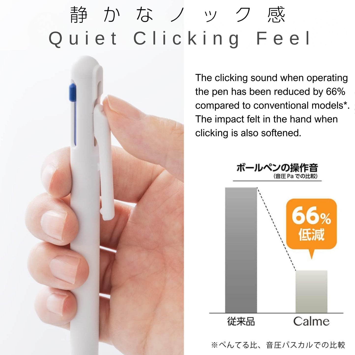 Pentel Calme 3 Colours Ballpoint Pen 0.5mm - Greyish White