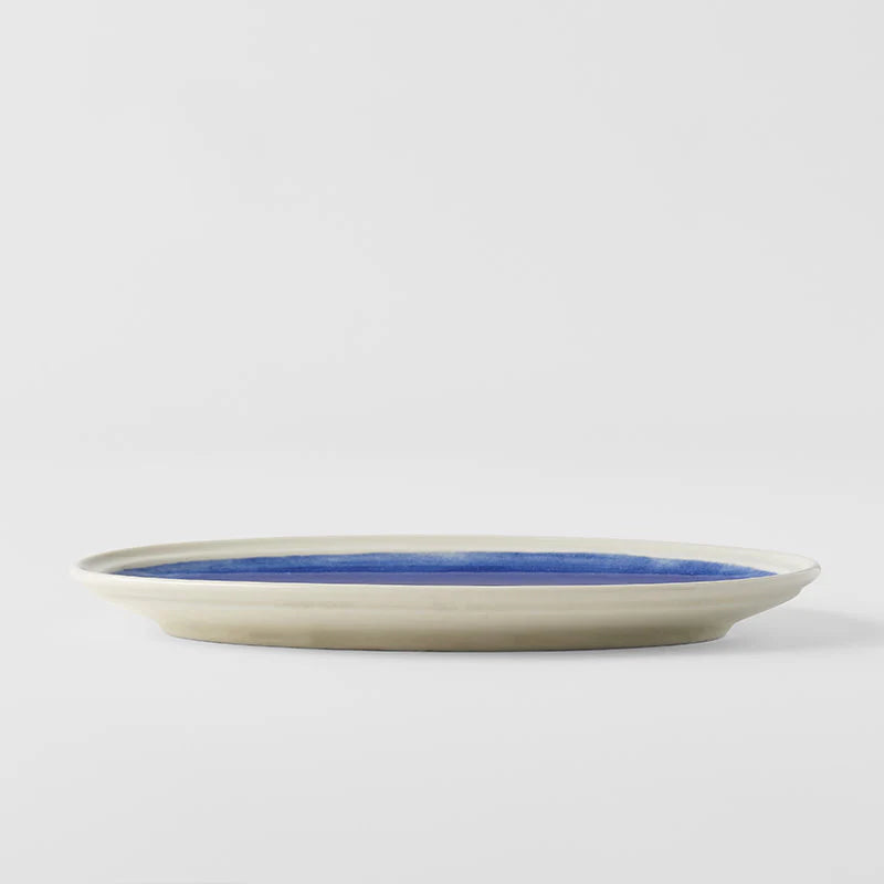 Ocean Blue Oval Plate 22cm
