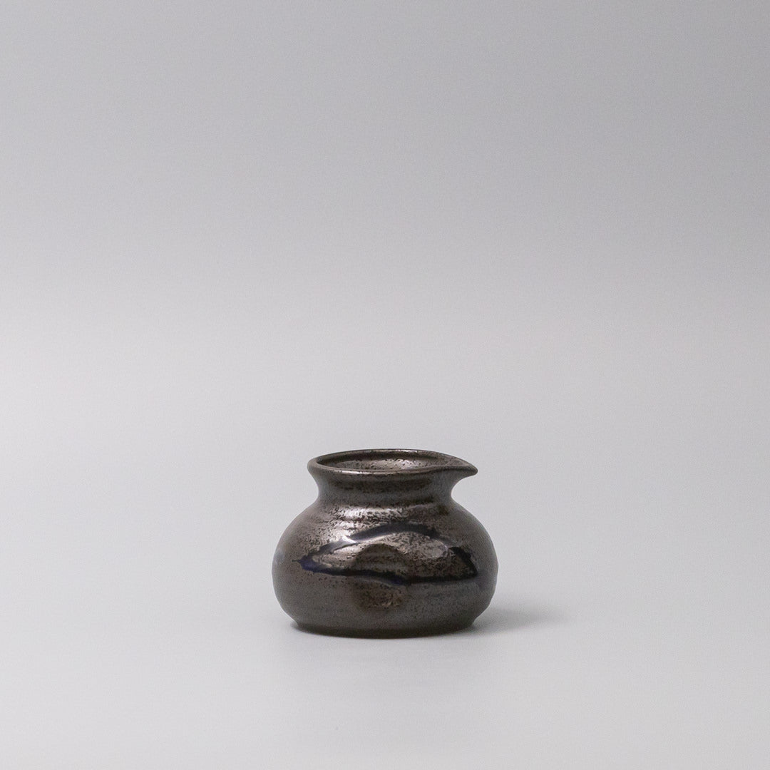 Metallic Black Blue Drip Pourer 6cm