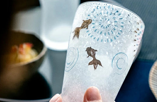 Premium Hanabi & Goldfish Beer Glass Pair Gift Set