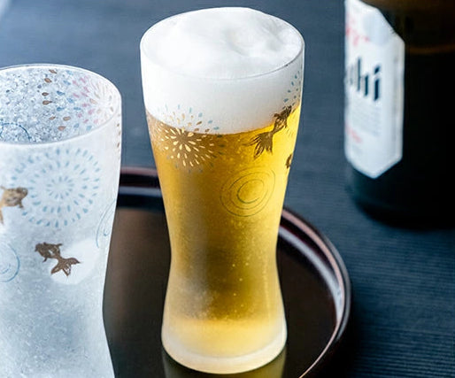 Premium Hanabi & Goldfish Beer Glass Pair Gift Set