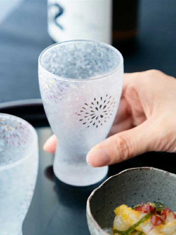 Premium Hanabi & Goldfish Glass Sake Cup Gift Set