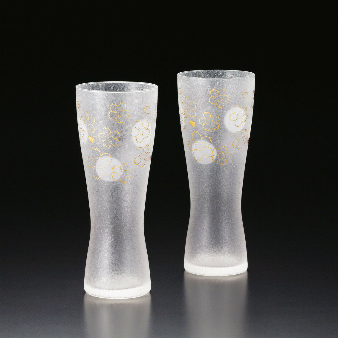 Premium Sakura Glass Beer Long Tumbler 415ml Gift Set