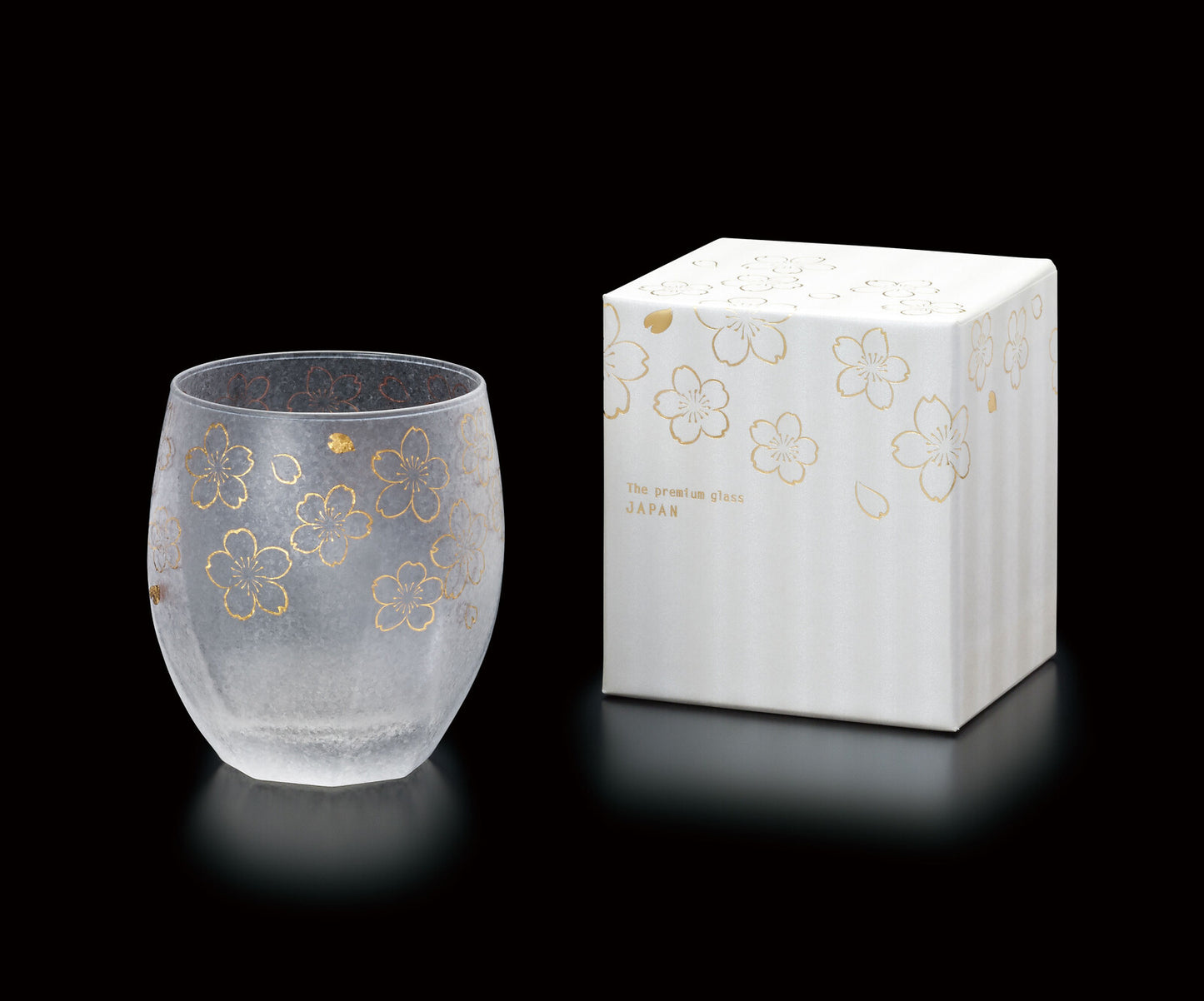 Premium Sakura Glass Whisky Tumbler 345ml Gift Boxed