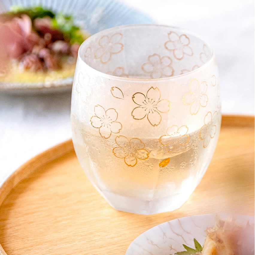 Premium Sakura Glass Whisky Tumbler 345ml Gift Boxed