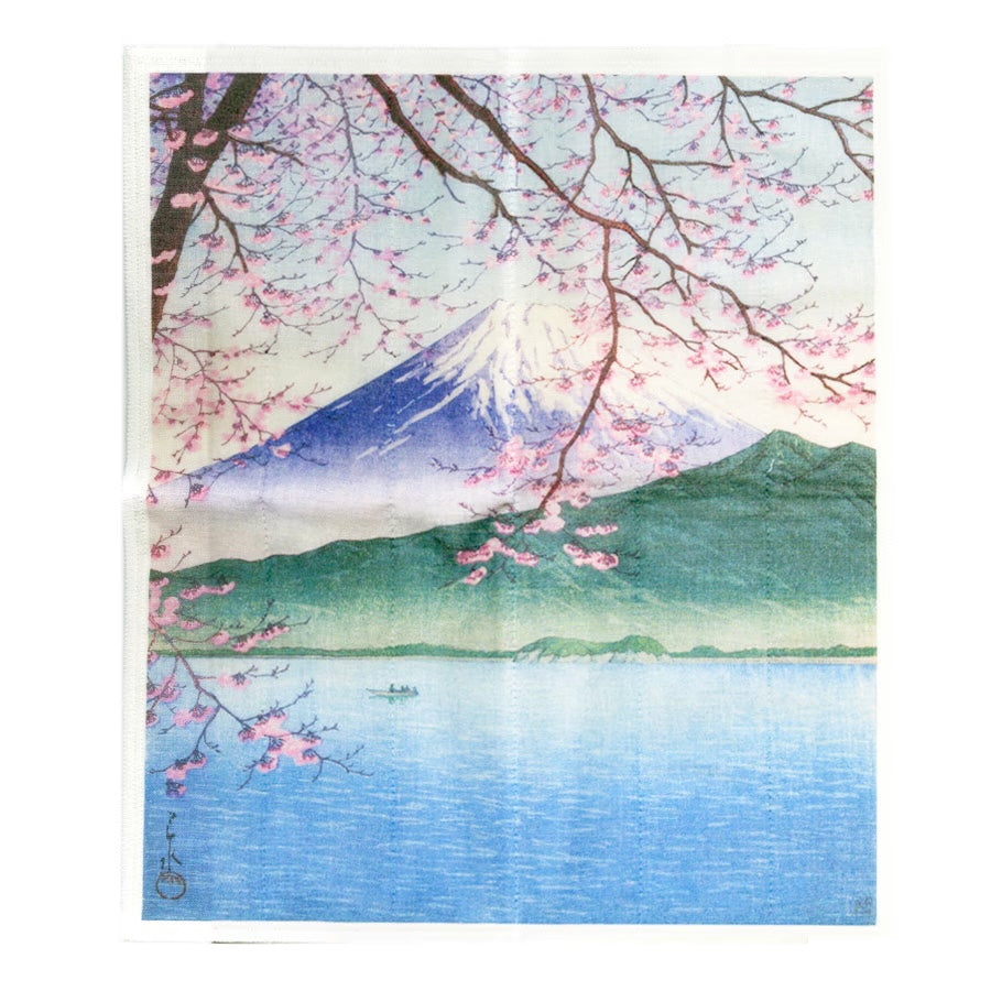 Printed Japanese Dishcloth - Hasui Kisho Nishiizu