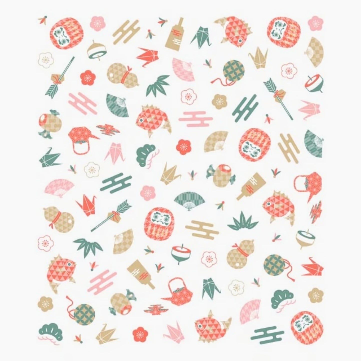 Printed Japanese Dishcloth - Symbol of Good Fortune